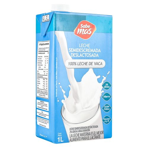 Leche Sabemas  Deslactosada Ultrapasteurizada Y Homogenizada - 1000ml