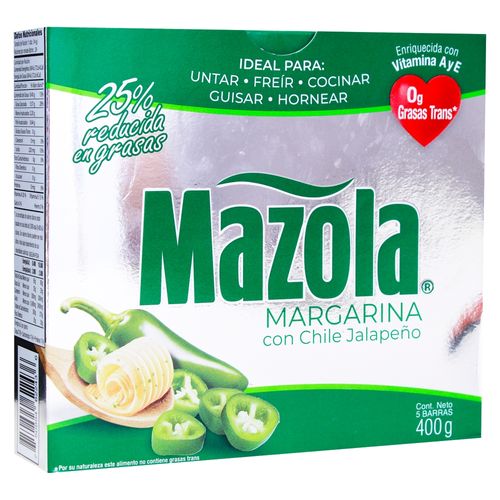 Margarina Chile Jalapeno Mazola 400Gr