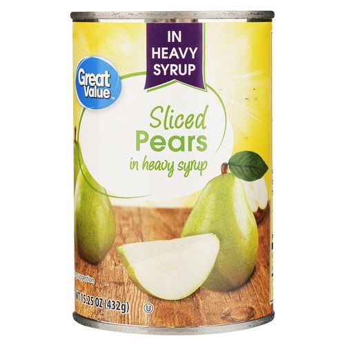 Peras Great Value enlatado - 432 g