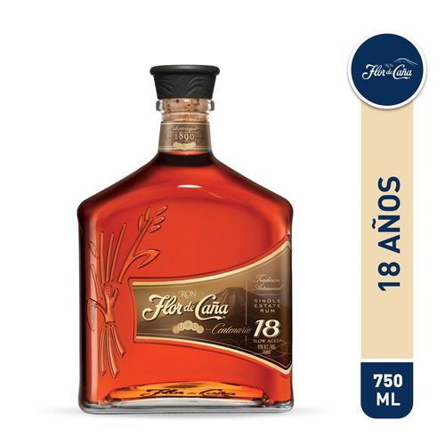 Ron Flor De Caña  Centenario18 Años -750ml