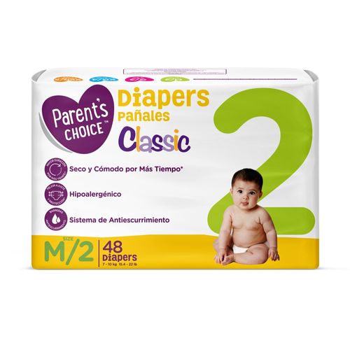 Pañales Parents Choice Classic Talla M/2 - 48 uds