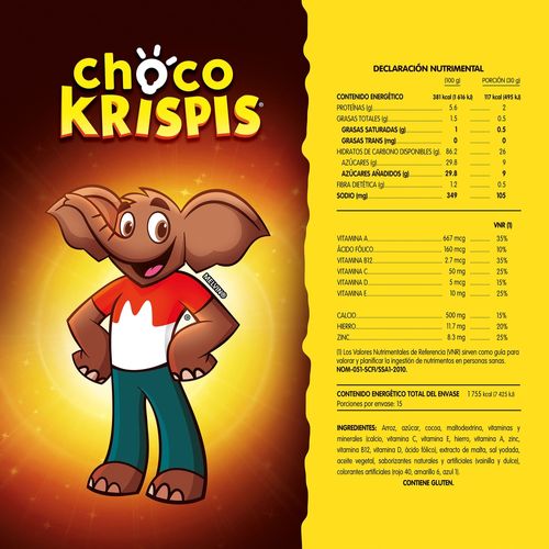 Cereal Kellogg's® Choco Krispis® Sabor A Chocolate, Granos De Arroz Inflado - 450 g