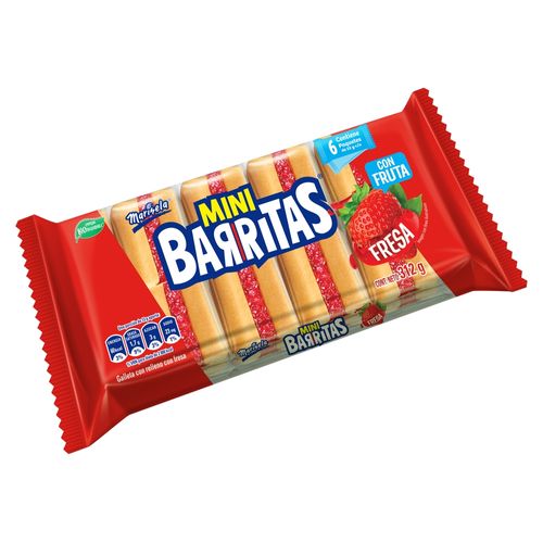 Mini barritas Marinela sabor fresa 6 pack - 312 g