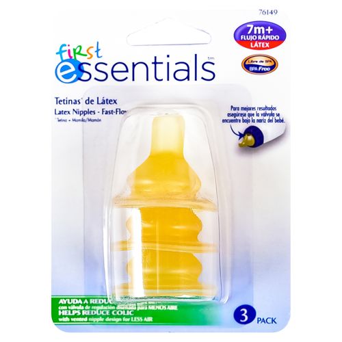 3 Pack De Mamila Gerber De Latex Flujo Rapido