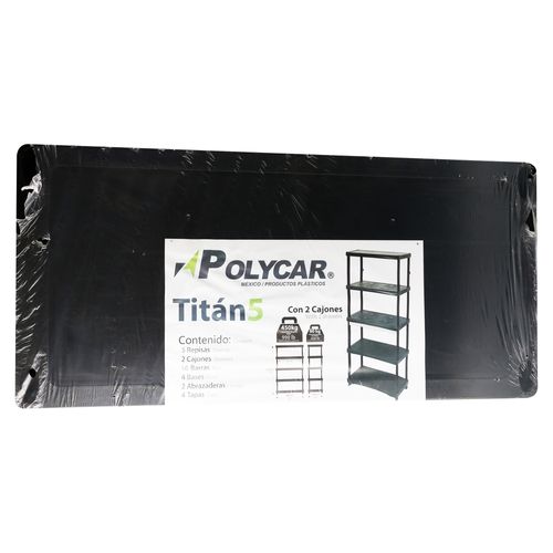 Estante Polycar de 5 niveles titán 5
