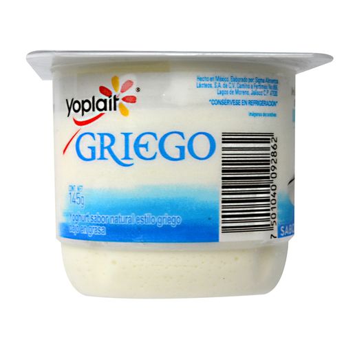 Yogurt Yoplait Griego 0 Azuc Nat 145 Gr