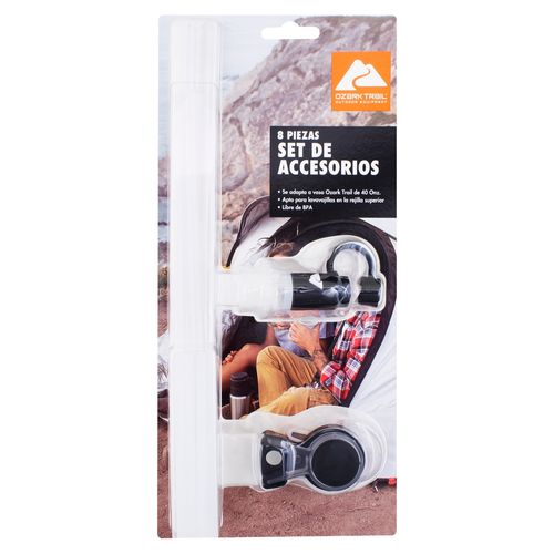 Accesorios Ozark Trail pajilla de silicon 8 pzas -40 oz