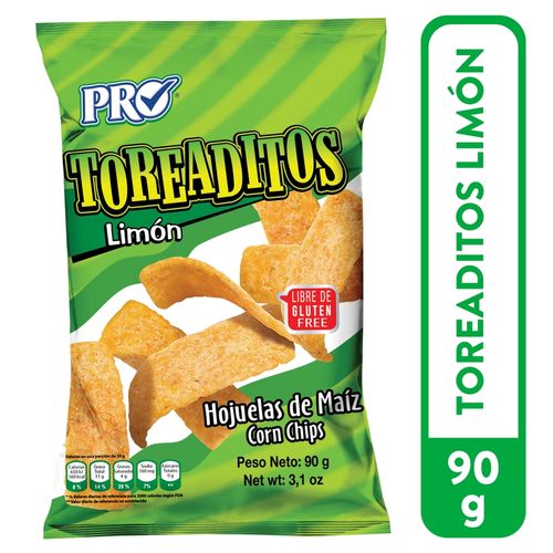 Snack Pro chips toreaditos con limón y sal - 90 g