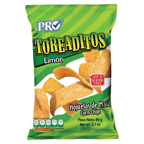 Snack Pro chips toreaditos con limón y sal - 90 g