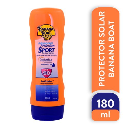 Protector solar Banana Boat advanced sport 50 fps - 180 ml