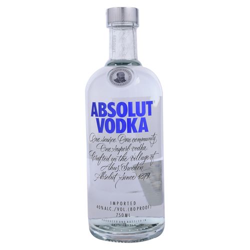 Vodka Absolut country of sweden gluten free - 750 ml