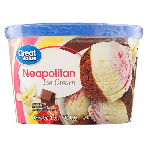 Helado Great Value napolitano - 1400 g