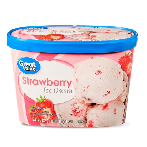 Helado Great Value sabor fresa - 1400 g