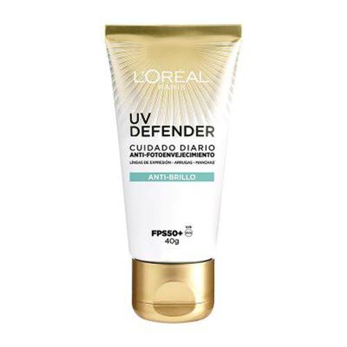 Protector Solar L'Oréal París UV Defender Antibrillo sin color FPS 50 - 40 g