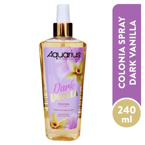 Body Aquarius splash dark vainilla gragancia de larga duración - 240 ml