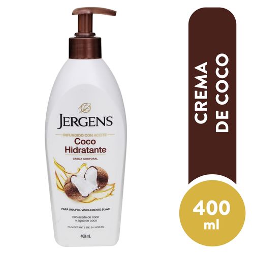 Crema corporal Jergens coco hidratante - 400 ml