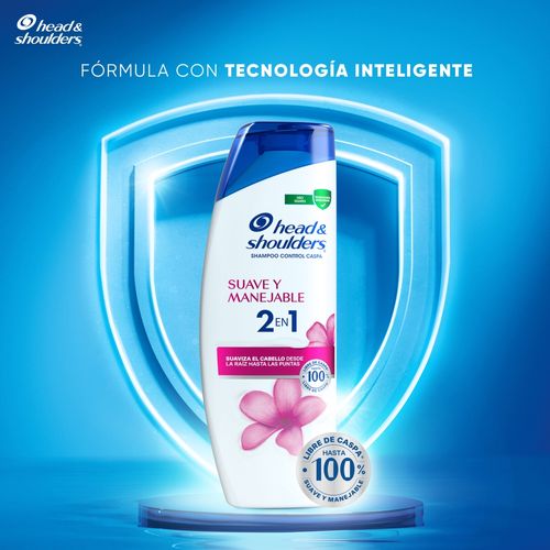 Shampoo Head & Shoulders Suave y Manejable 2 en 1 Control Caspa - 650 ml