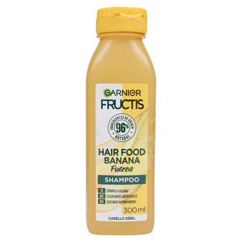 Shampoo hair food Garnier hidratación con fragancia a banana - 300 ml