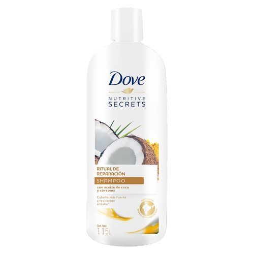 Shampoo Dove Ritual De Reparación, Con Aceites De Coco Y Cúrcuma - 1150ml