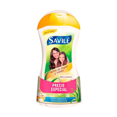 Pack Savile Shampoo Y Acondicionar Argan Y Sabila - 1080ml