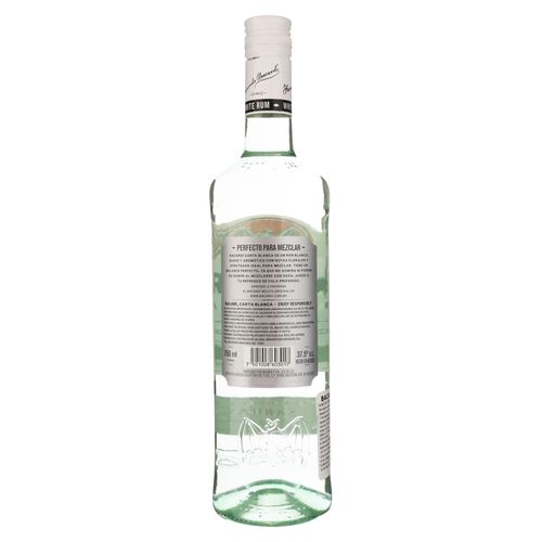 Ron blanco Bacardí carta blanca botella de vidrio - 750 ml