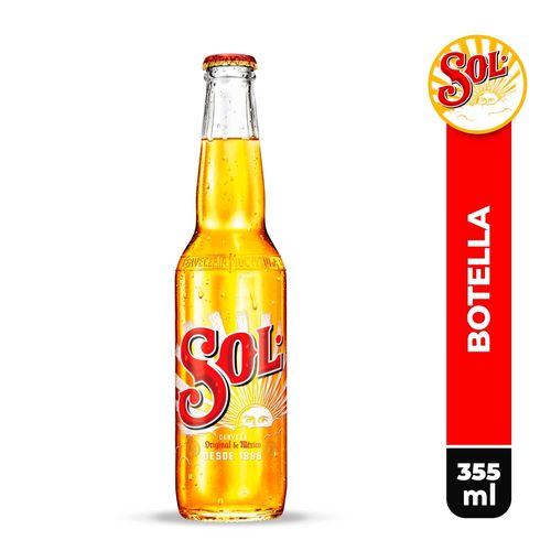 Cerveza Sol original botella - 355 ml