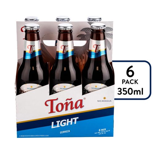 Cerveza Toña light en botella 6 pack - 2100 ml