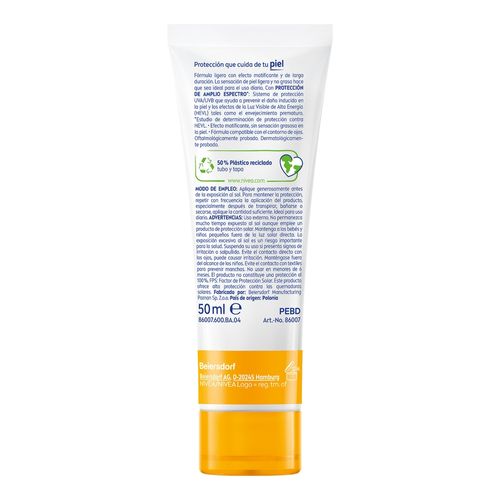 Protector solar facial Nivea oil control FPS 50 - 50 ml