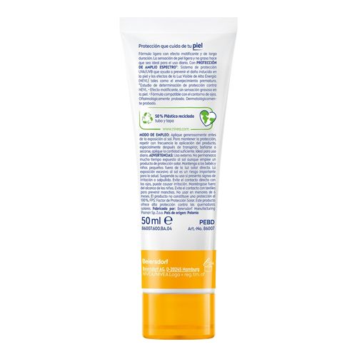 Protector solar facial Nivea sun control de brillo - 50 ml