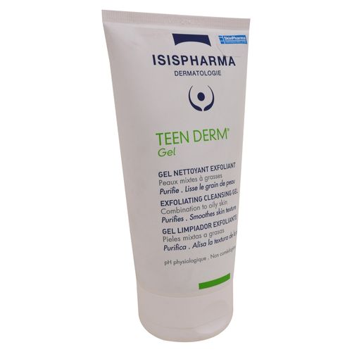 Gel limpiador Isispharma expfoliante para pieles grasas teen derm - 150 ml