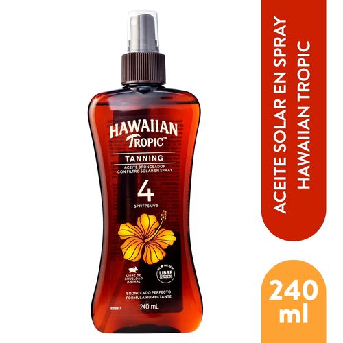 Aceite Hawaiian tropic solar en spray - 240 g