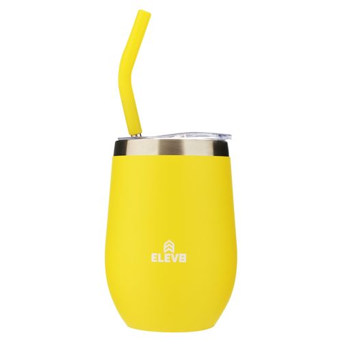 Copa de vino Elev8 insulada color amarillo -14 oz