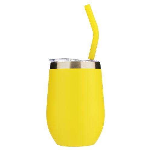 Copa de vino Elev8 insulada color amarillo -14 oz