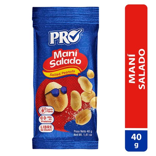 Maní Pro salado paquete -40 g