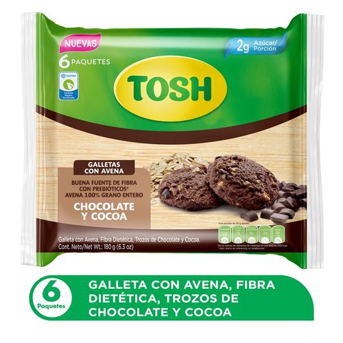 Galletas Tosh Avena Chocolate - 180 g