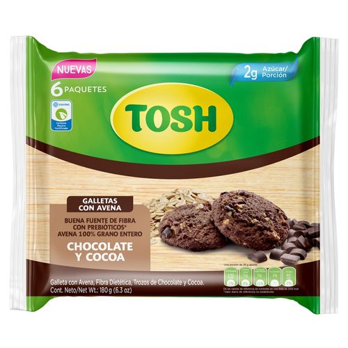 Galletas Tosh Avena Chocolate - 180 g