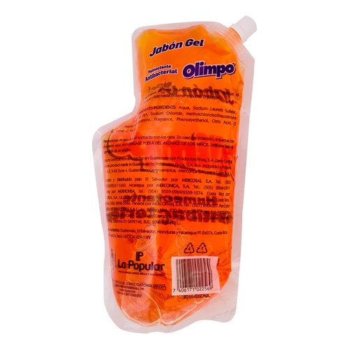 Jabón en gel Olimpo original humectante antibacterial - 1000 ml