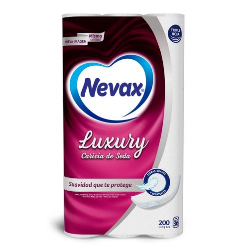 Papel Higiénico Nevax Luxury Caricia De Seda - 36 Rollos