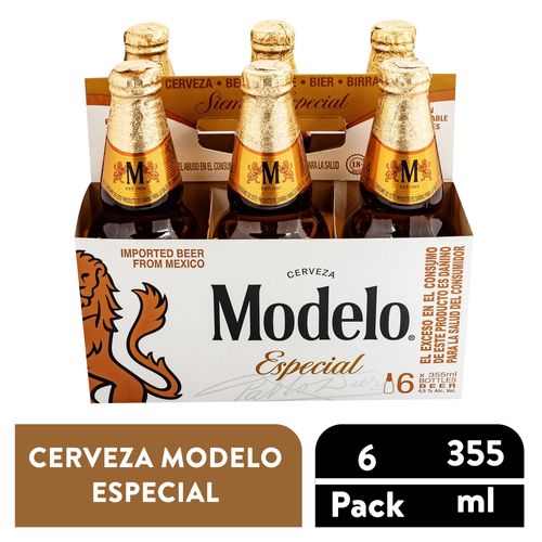 Cerveza Modelo botella de vidrio 6 pack -  355 ml