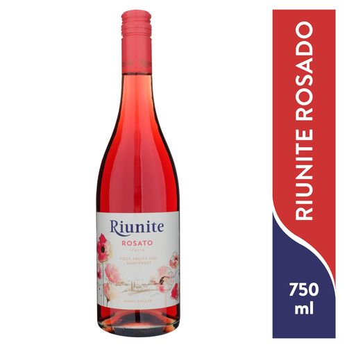 Vino Riunite rosado botella frutal semi dulce  - 750 ml