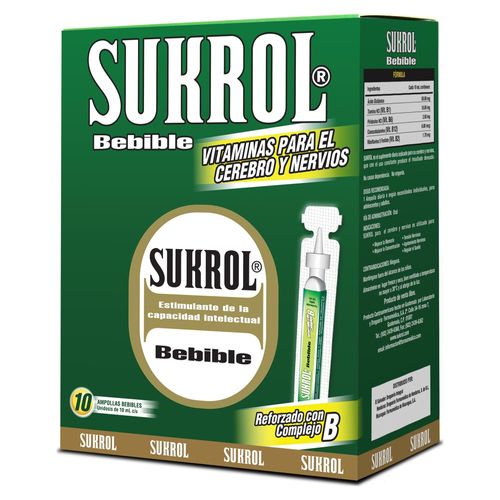 Ampollas Sukrol Vigor Bebible - 10 Unidades