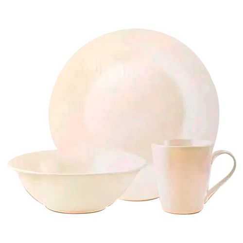 Vajilla De 12Pc Porcelana Blanca Mainsta