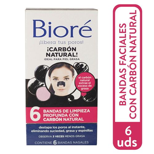 Bandas Bioré de Limpieza Facial - 6 uds