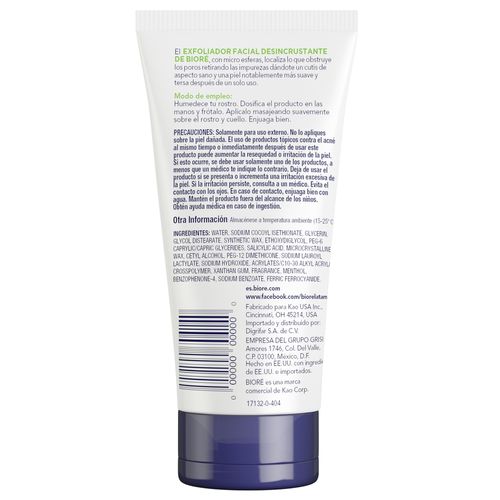 Exfoliante facial Biore desincrustante - 140 g