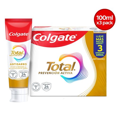 3 Pack Pasta Dental Colgate Total 12 Anti-Sarro - 100ml