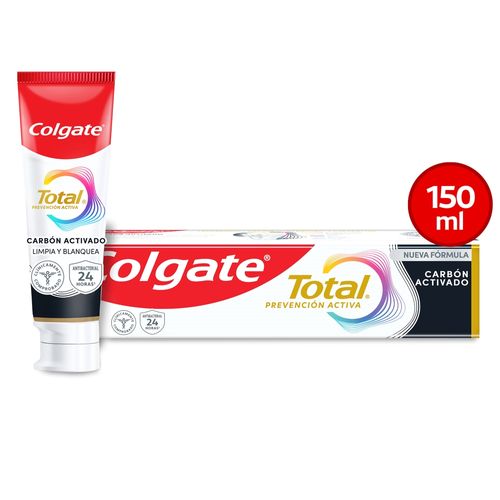 Pasta Dental Colgate Blanqueadora Total 12 Carbón Activado - 150ml