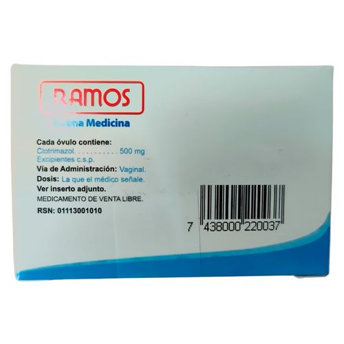 Clotrimazol 500Mg Ramos 1Ovulo