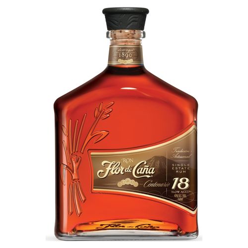 Ron Flor de Caña gold 18 años añejado naturalmente con 35% vol - 750 ml