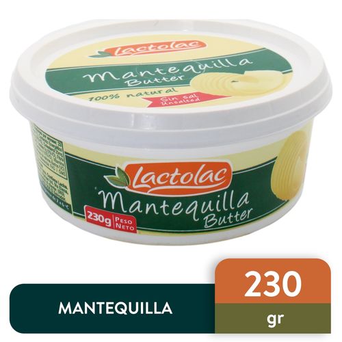 Mantequilla Sin Sal Lactolac - 230gr