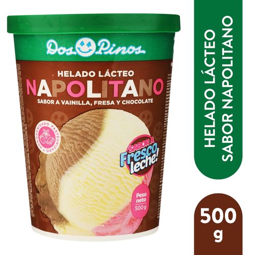 Helado Dos Pinos napolitano sabor fresco leche - 500 g